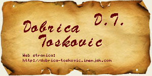 Dobrica Tošković vizit kartica